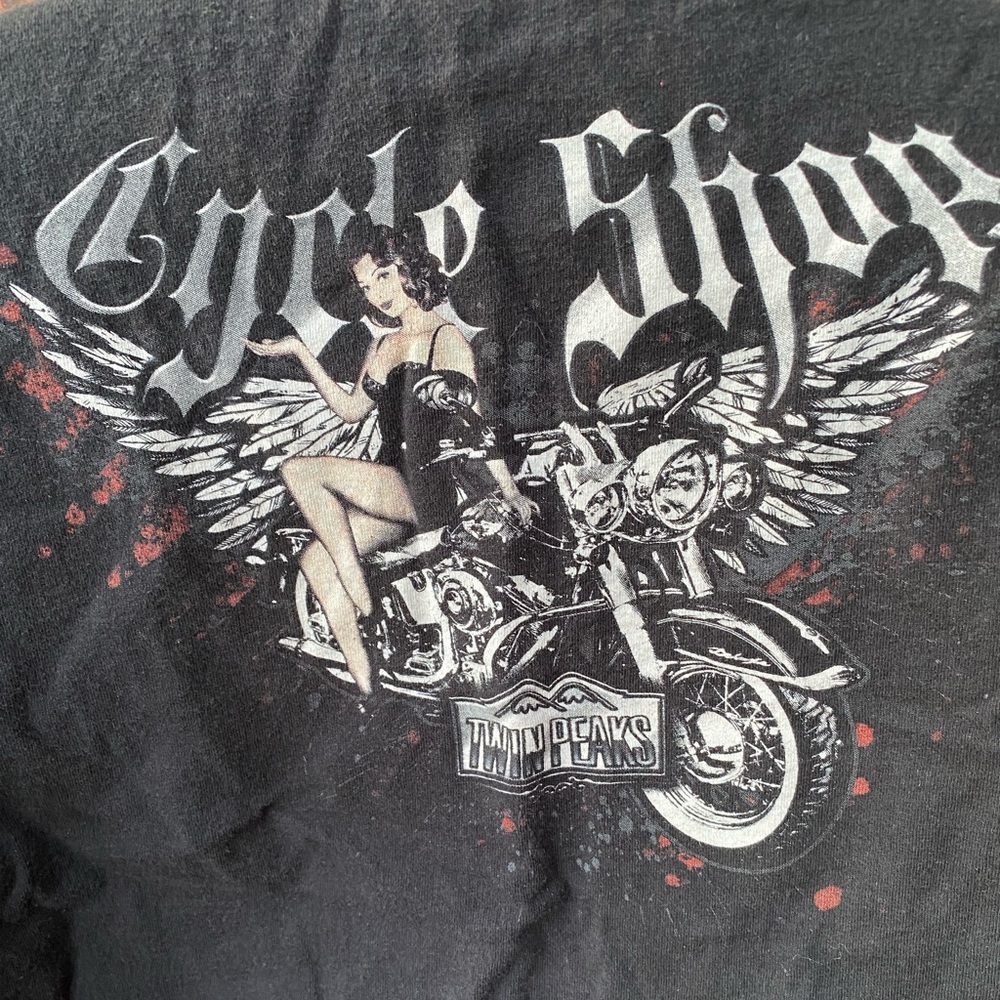 Twin Peaks Cycle Shop Graphic Motorcycle T Shirt